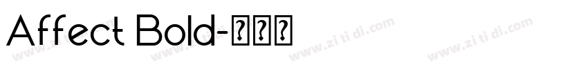 Affect Bold字体转换